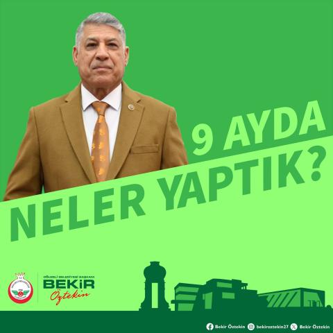 Öztekin 9 aylık çalışmasını açıkladı