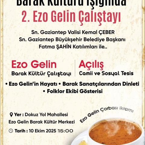 Oğuzeli’nde 2. Ezo Gelin Çalıştayı Düzenlenecek