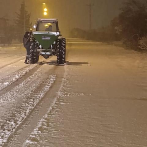 Oğuzeli Belediyesi Karla Mücadelede Tam Kadro Sahada