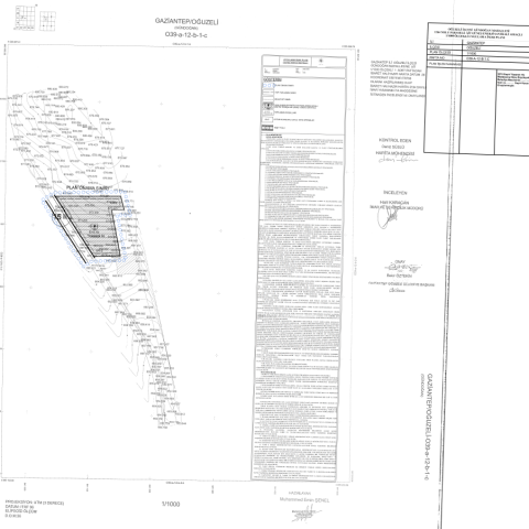 OĞUZELİ İLÇESİ GÜNDOĞAN MAHALLESİ 1264 NOLU PARSELE AİT GÜNEŞ ENERJİ SANTRALİ AMAÇLI 1/1000 ÖLÇEKLİ UYGULAMA İMAR PLANI