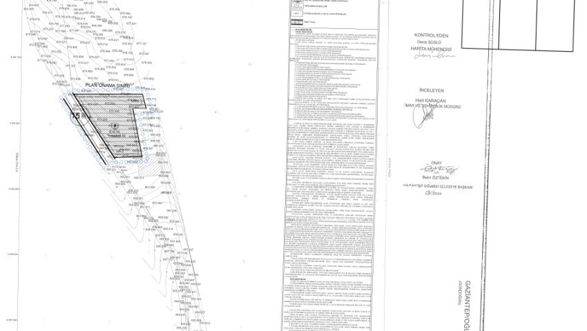OĞUZELİ İLÇESİ GÜNDOĞAN MAHALLESİ 1264 NOLU PARSELE AİT GÜNEŞ ENERJİ SANTRALİ AMAÇLI 1/1000 ÖLÇEKLİ UYGULAMA İMAR PLANI